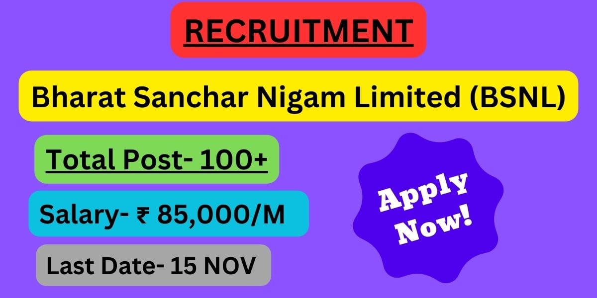 Recruitment for BSNL Chairman and Managing Director Position