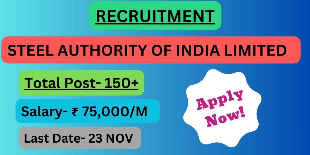 Steel Authority of India Limited Recruitment 2024